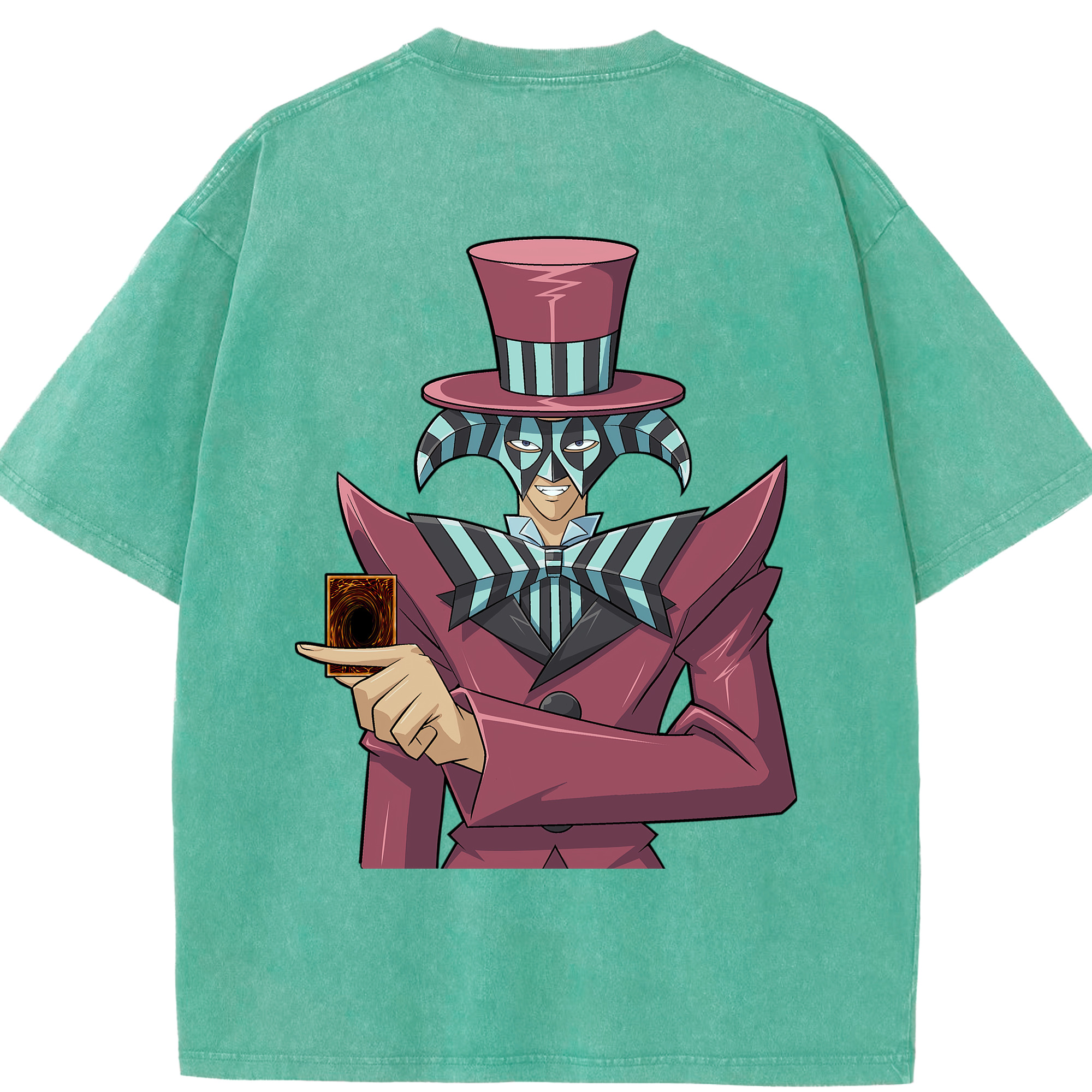 （画像用） 遊☆戯☆王 Yu-Gi-Oh! 綿100% ヴィンテージ風 半袖Tシャツ（背面プリント）